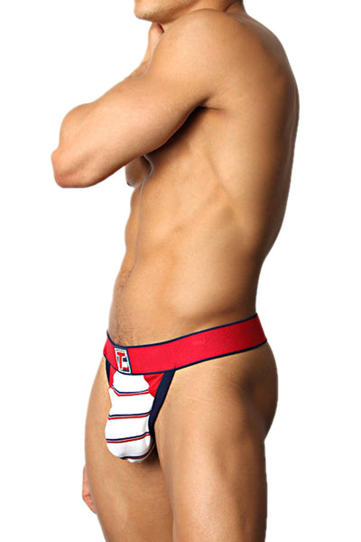 Timoteo White/Red Pacifica Thong