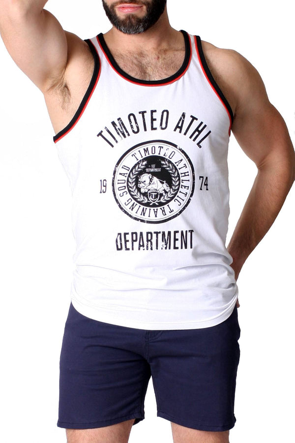 Timoteo White Training Team Tank Top