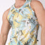 Timoteo Yellow Coral Sand Mesh Tank Top