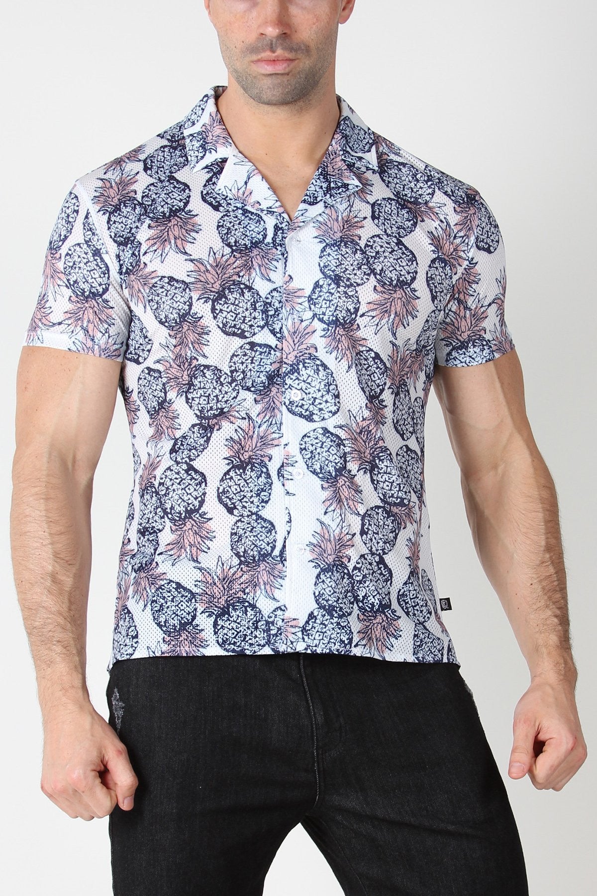 Timteo Calypso Pineapple Mesh Shirt