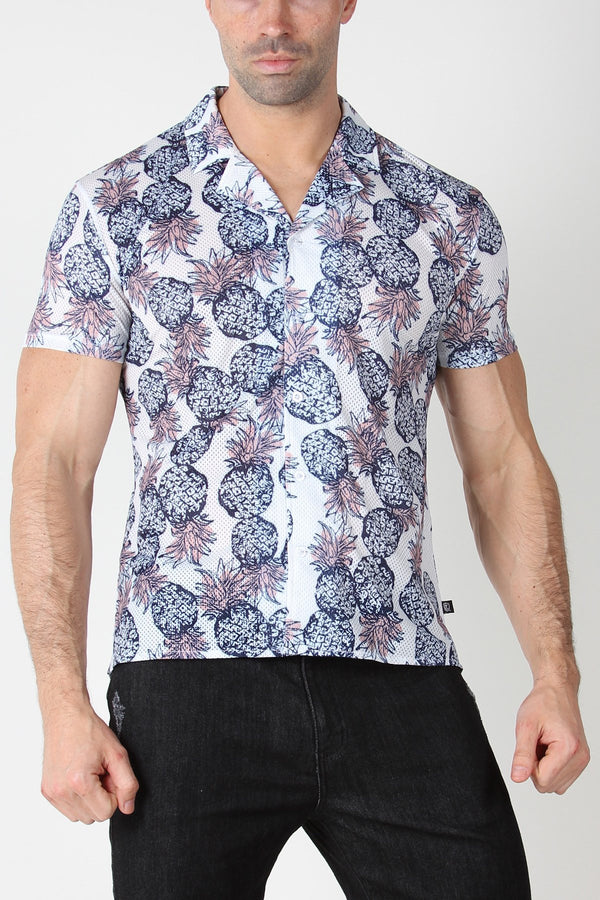 Timteo Calypso Pineapple Mesh Shirt