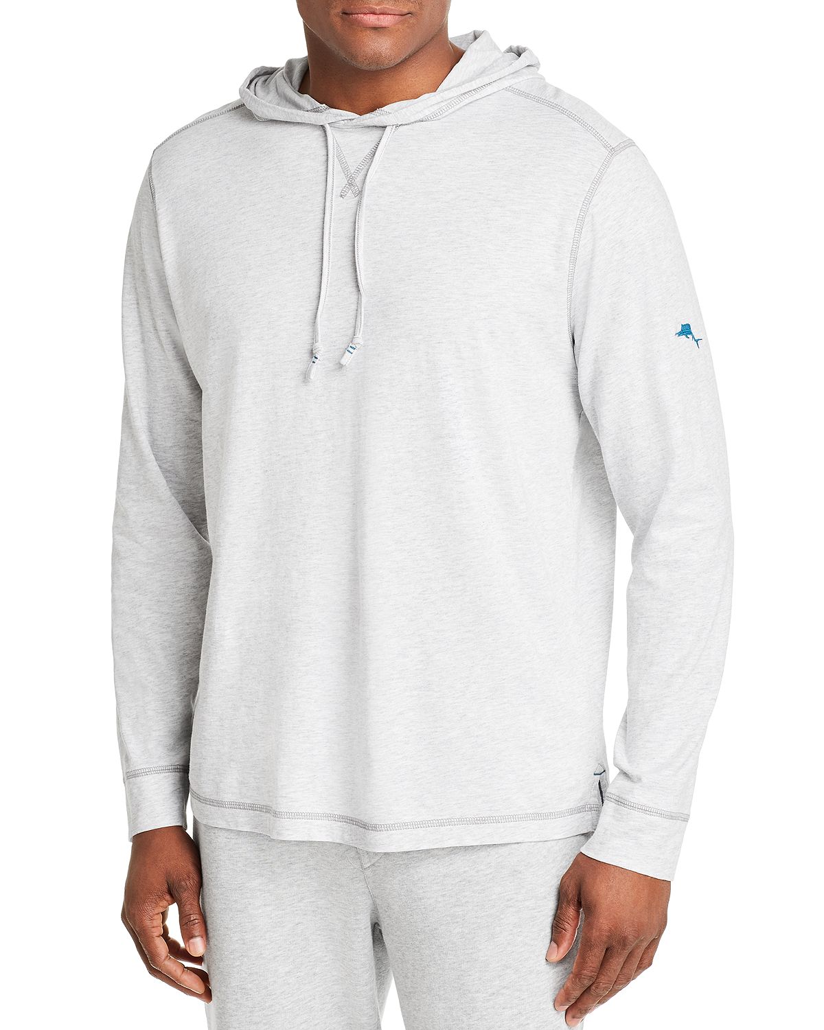 Tommy Bahama Bali Skyline Hooded Long-sleeve Tee Zinc Gray Heather