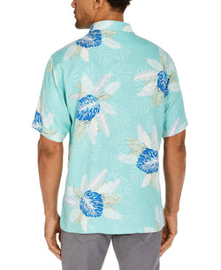 Tommy Bahama Coastal Gardens Classic-fit Tropical Print Silk Camp Shirt Kohala Teal thumbnail 2