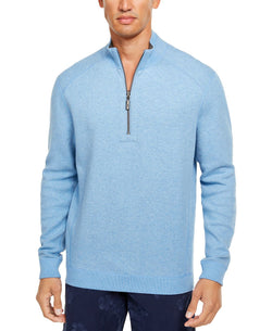Tommy Bahama Flip Side Classic-fit Reversible Quarter-zip Sweater New Opal thumbnail 1