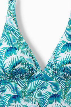 Tommy Bahama Ming-Jade Amongst-Fronds Reversible Halterkini Top thumbnail 3