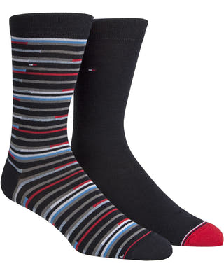 Tommy Hilfiger 2 Pk Broken Stripe Black