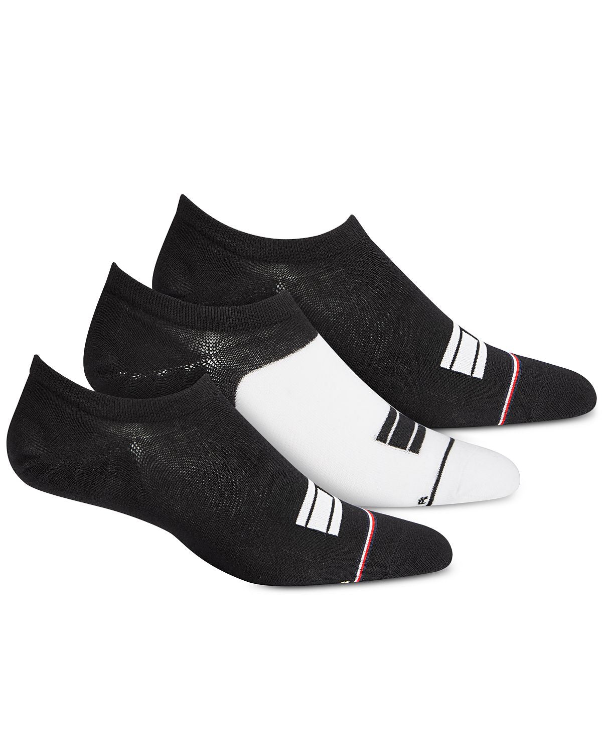 Tommy Hilfiger 3-pk. Sport No-show Socks Black/white