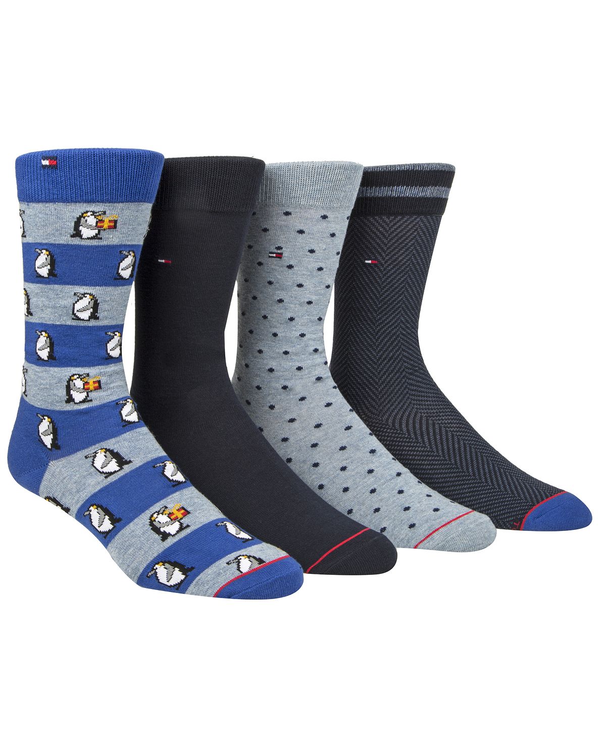 Tommy Hilfiger 4-pk. Penguin Crew Socks Mazarine Blue/denim Heather/classic Navy