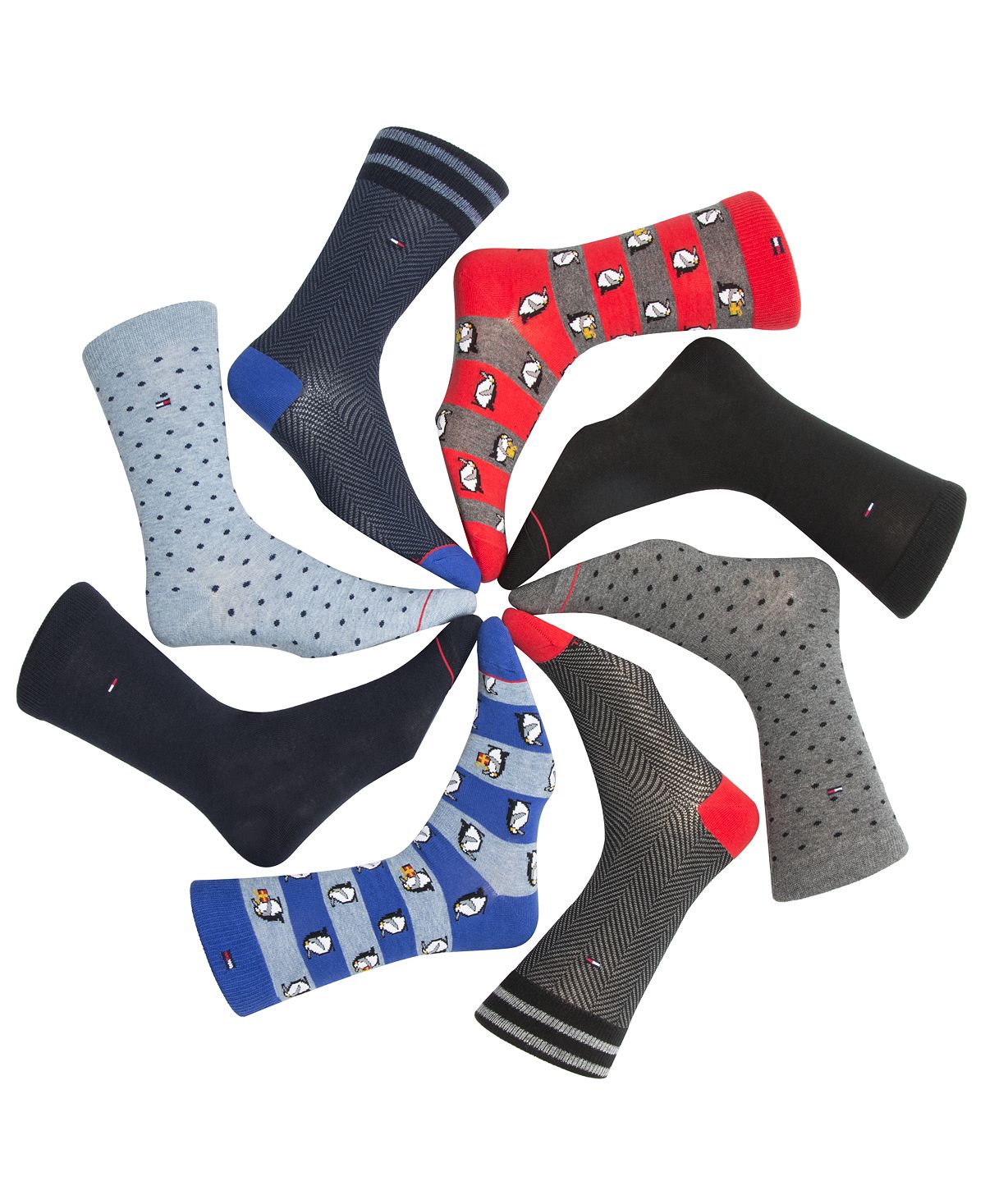 Tommy Hilfiger 4-pk. Penguin Crew Socks Mazarine Blue/denim Heather/classic Navy