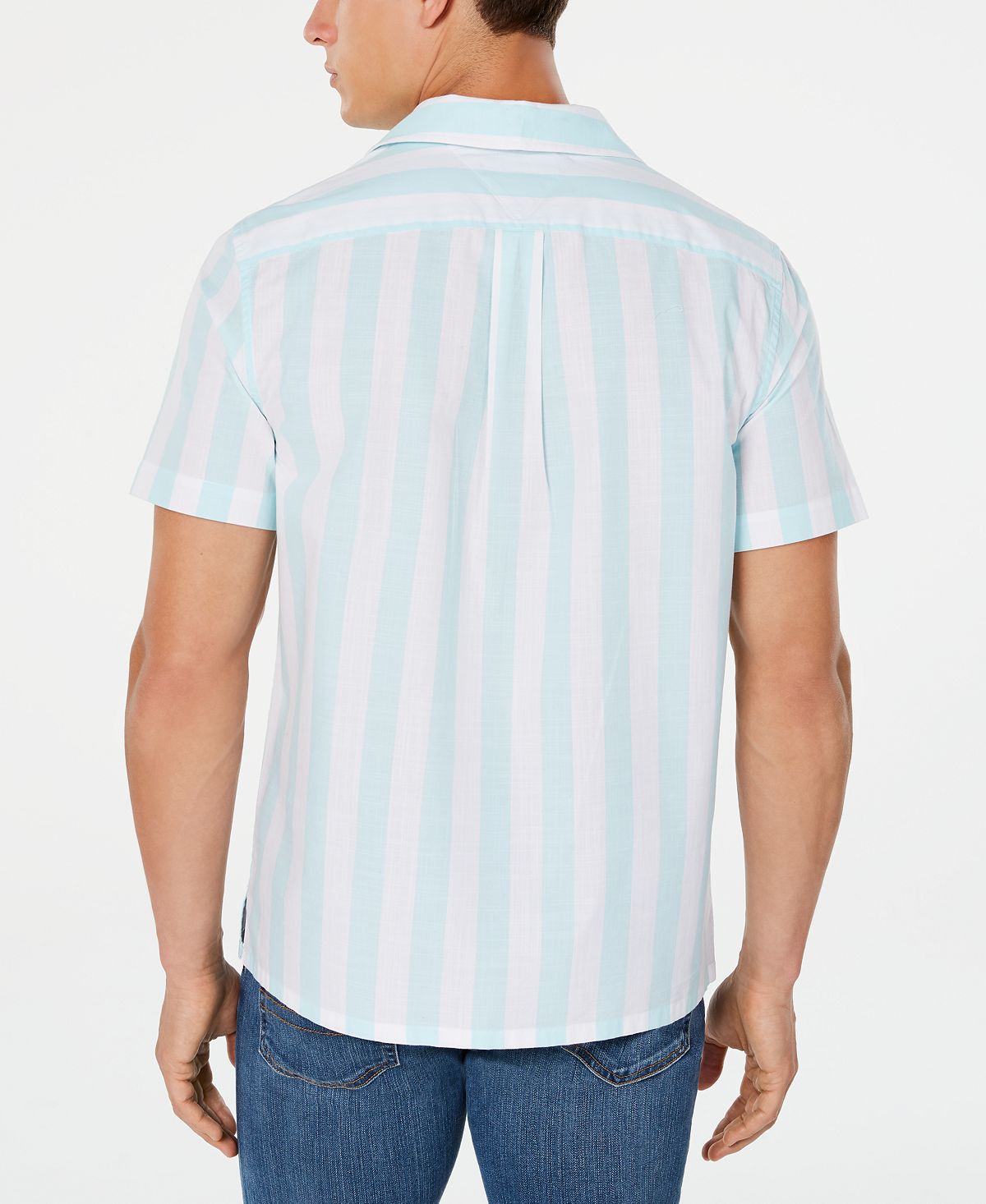 Tommy Hilfiger Abner Stripe Camp Collar Shirt Limpet Shell