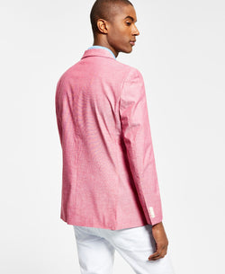 Tommy Hilfiger Abstract Stripe Modern-fit Chambray Blazer Red thumbnail 2