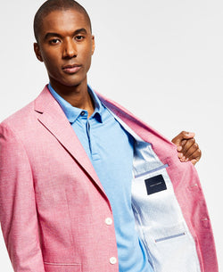 Tommy Hilfiger Abstract Stripe Modern-fit Chambray Blazer Red thumbnail 3