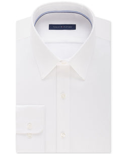 Tommy Hilfiger Athletic Fit Performance Stretch Th Flex Collar Dress Shirt White thumbnail 1