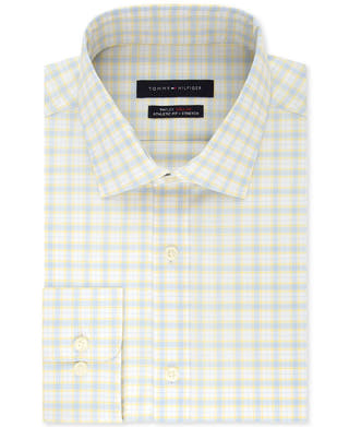 Tommy Hilfiger Athletic-fit Check Dress Shirt Sunburst
