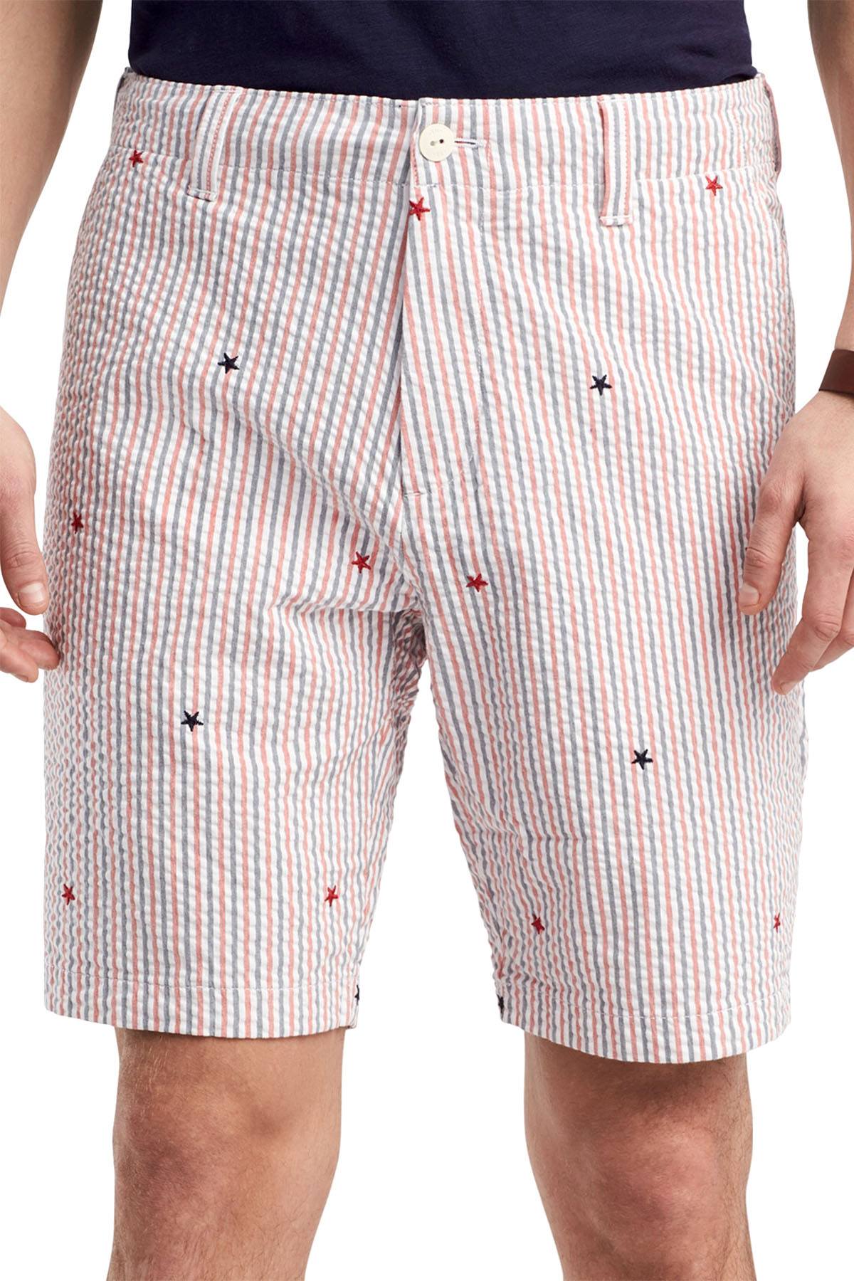 Tommy Hilfiger Baked-Apple Seersucker Stars/Stripes Short