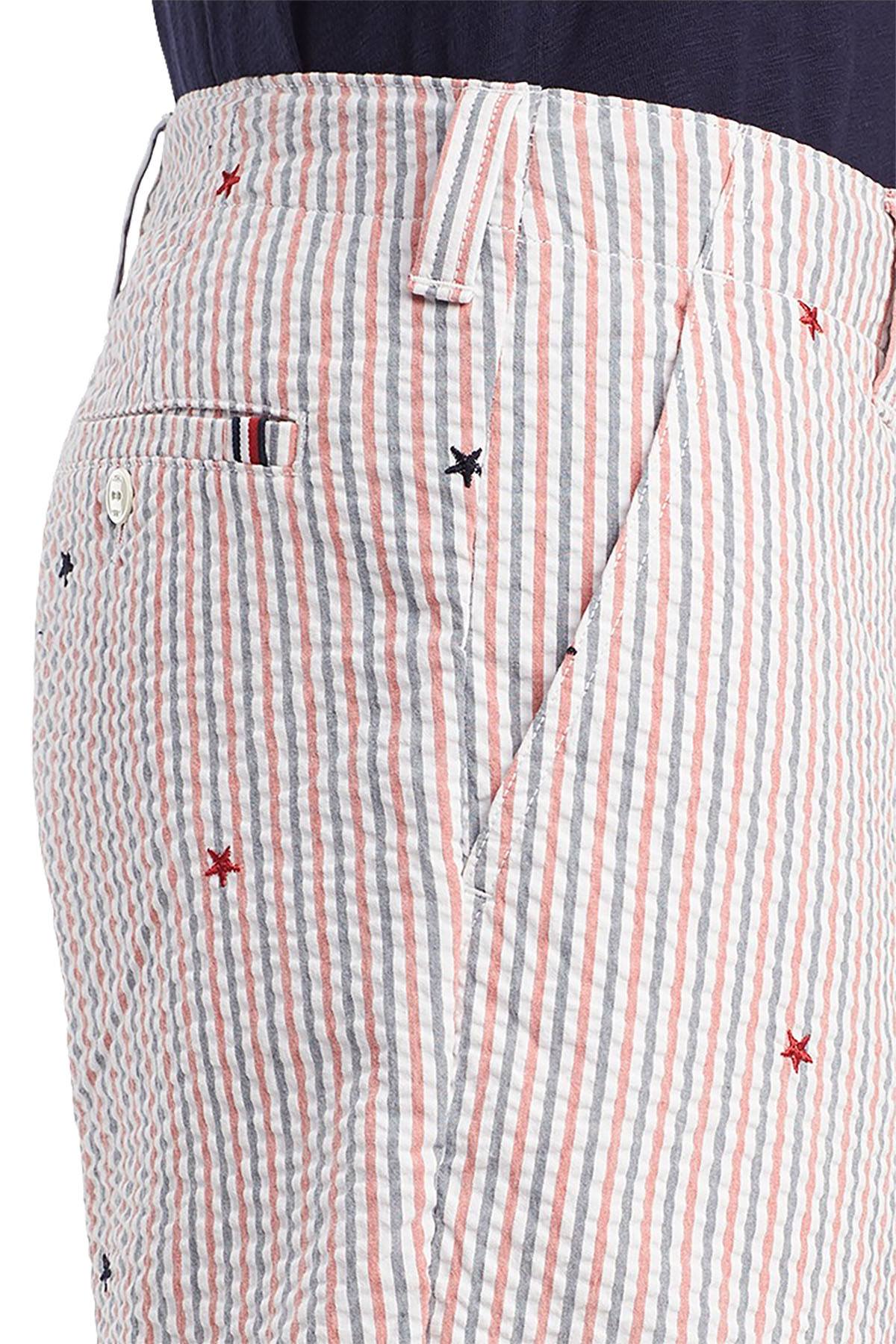 Tommy Hilfiger Baked-Apple Seersucker Stars/Stripes Short