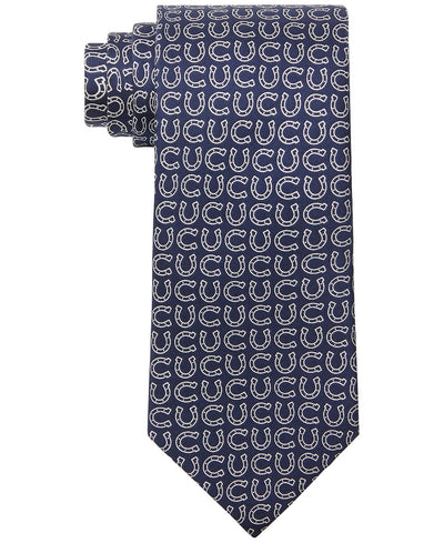 Tommy Hilfiger Bexley Horseshoe Print Silk Tie Navy