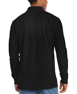 Tommy Hilfiger Big & Tall Kent Long Sleeve Polo Jet Black thumbnail 2