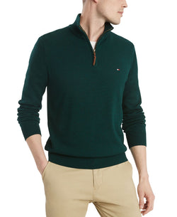 Tommy Hilfiger Big & Tall Quarter-zip Sweater Kings Emerald Green thumbnail 1