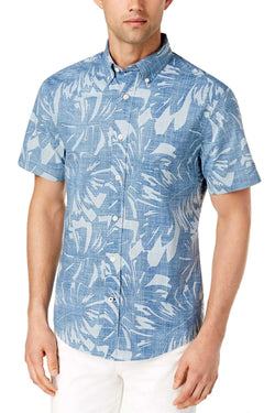 Tommy Hilfiger Blue Depths Weathered Printed Classic Fit Nico Shirt thumbnail 1
