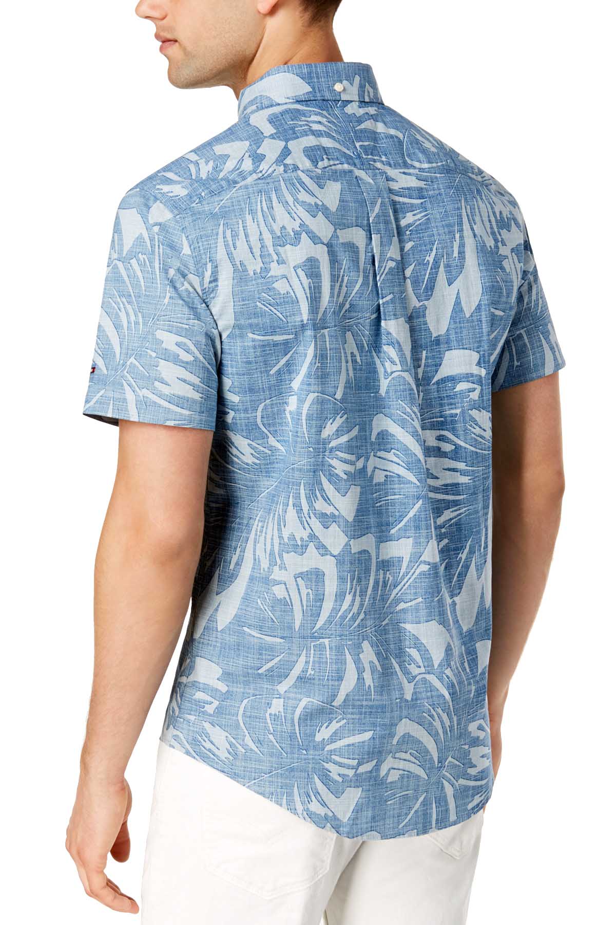 Tommy Hilfiger Blue Depths Weathered Printed Classic Fit Nico Shirt