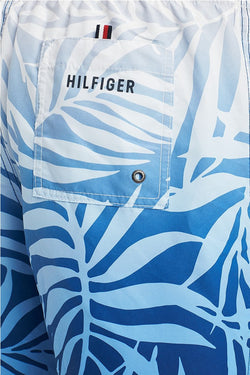 Tommy Hilfiger Blue Ombre Leaf-Print 6.5" Swim Trunk thumbnail 2