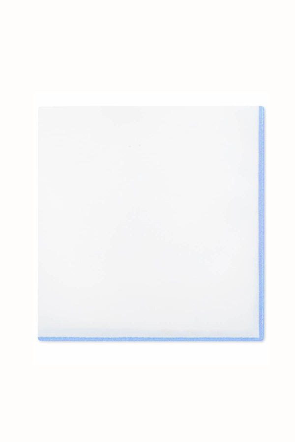 Tommy Hilfiger Blue Solid Edge Pocket Square