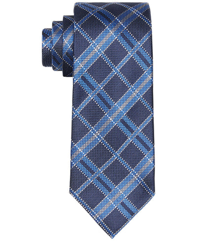 Tommy Hilfiger Bold Leo Check Tie Blue