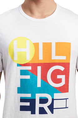 Tommy Hilfiger Bright White Colorblock Graphic Print Logo T-Shirt thumbnail 3