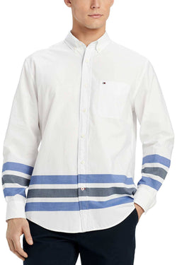 Tommy Hilfiger Bright White Copper Stripe Shirt thumbnail 1