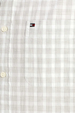 Tommy Hilfiger Bright White/Grey Stall Checked Shirt thumbnail 3