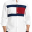 Tommy Hilfiger Bright White Pieced New England Colorblocked Shirt