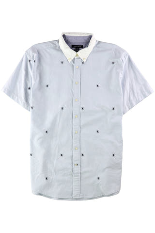 Tommy Hilfiger Celestial-Blue Marco Embroidered Crest Shirt