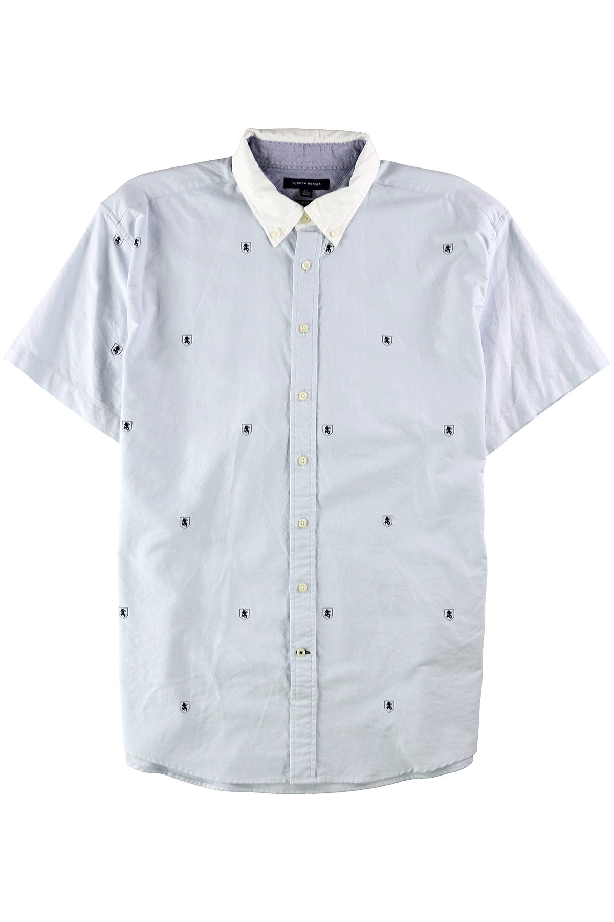 Tommy Hilfiger Celestial-Blue Marco Embroidered Crest Shirt