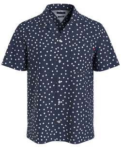 Tommy Hilfiger Chambray Dot Print Short Sleeve Shirt Desert Sky / White thumbnail 1