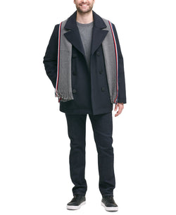 Tommy Hilfiger Classic Double-breasted Peacoat With Detachable Scarf Navy thumbnail 2