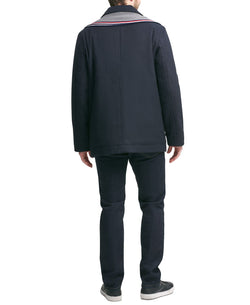 Tommy Hilfiger Classic Double-breasted Peacoat With Detachable Scarf Navy thumbnail 4