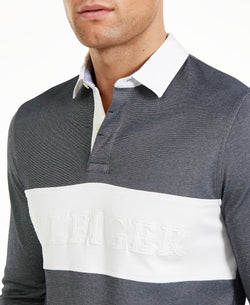 Tommy Hilfiger Colorblocked Long-sleeve Polo Sky Captain Blue / Snow White thumbnail 3