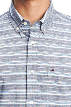 Tommy Hilfiger Corydalis Blue Meyer Stripe Shirt thumbnail 3