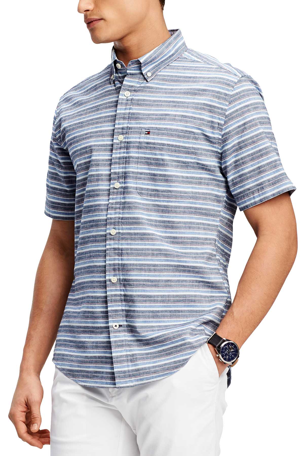 Tommy Hilfiger Corydalis Blue Meyer Stripe Shirt