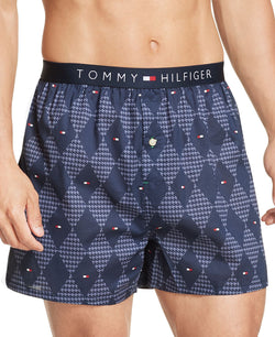 Tommy Hilfiger Cotton Poplin Printed Boxers Stone Dust thumbnail 1