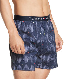 Tommy Hilfiger Cotton Poplin Printed Boxers Stone Dust thumbnail 2
