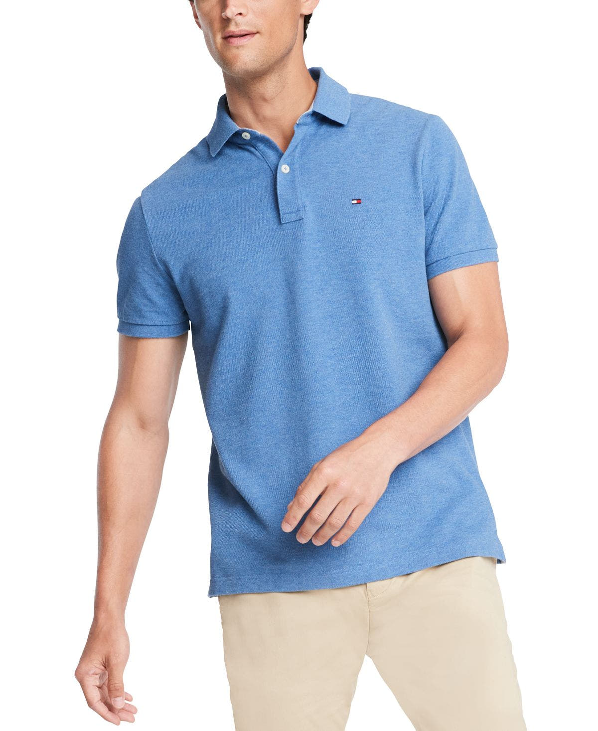 Tommy Hilfiger Custom Fit Ivy Polo Dory Blue Heather