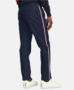 Tommy Hilfiger Custom Fit Stretch Signature Stripe Chinos in Navy Blaze thumbnail 2