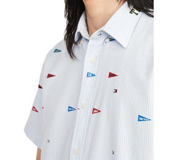 Tommy Hilfiger Custom-fit Jon Pennant Stripe Short Sleeve Shirt Collection Blue thumbnail 3