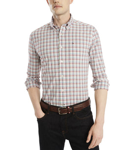 Tommy Hilfiger Custom-fit Stretch Sammy Plaid Shirt Apple Red thumbnail 1