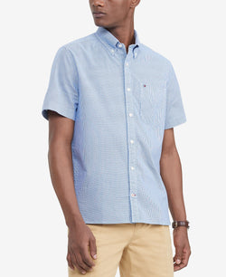 Tommy Hilfiger Custom-fit Th Flex Stretch Ike Geo-print Shirt Limoges thumbnail 1