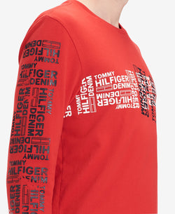 Tommy Hilfiger Denim Metro Logo Graphic T-shirt Old Skool Red thumbnail 3