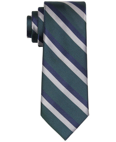 Tommy Hilfiger Diagonally Striped Tie Green