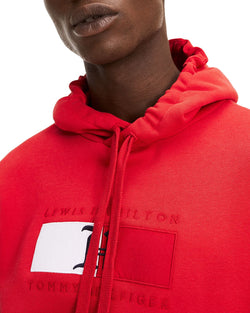 Tommy Hilfiger Embroidered Logo Hooded Sweatshirt Haute Red thumbnail 4